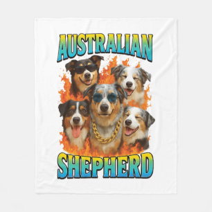 Australian Shepherd Copy Fleece Blanket