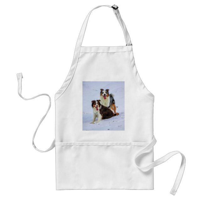 Australian shepherd couple dogs standard apron (Front)