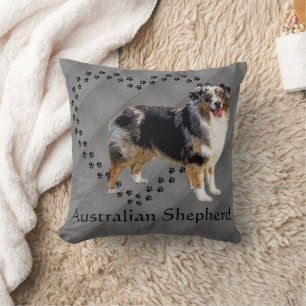 Australian Shepherd Customizable Throw Pillow