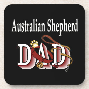 Australian Shepherd Dad Coaster