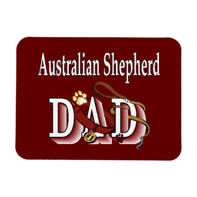 Australian Shepherd Dad Magnet (Horizontal)