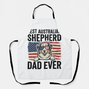 Australian Shepherd Dad Patriotic Vintage Apron
