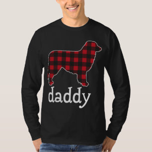 Australian Shepherd Daddy Christmas Red Plaid Auss T-Shirt