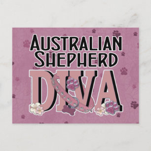 Australian Shepherd DIVA Postcard