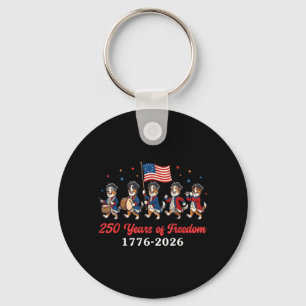 Australian Shepherd Dog 250 Yrs Of Dom 1776 2026 Keychain