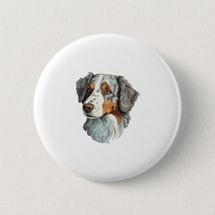 Australian shepherd Dog   2 Inch Round Button