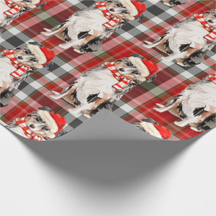 Red Wreath Wrapping Paper