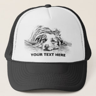 Australian Shepherd dog art Trucker Hat
