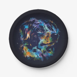 Australian Shepherd dog - Aussie Paper Plate