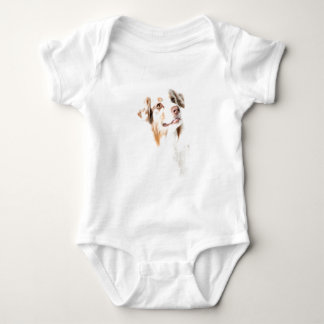 Australian Shepherd dog Baby Bodysuit