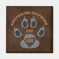 Australian Shepherd Dog Breed Magnet