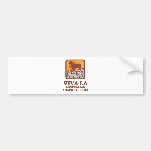 Australian Shepherd Dog Bumper Sticker (Front)