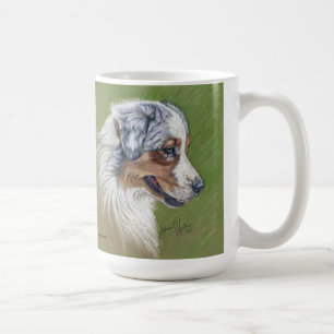 Australian Shepherd Dog by Glenda S. Harlan Coffee Mug
