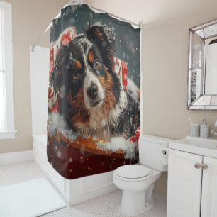 Australian Shepherd Dog Christmas Festive