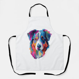 Australian Shepherd Dog Colourful 3 Apron