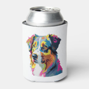 Australian Shepherd Dog Colourful 5 Can Cooler