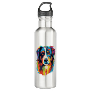 Australian Shepherd Dog Colourful 710 Ml Water Bottle
