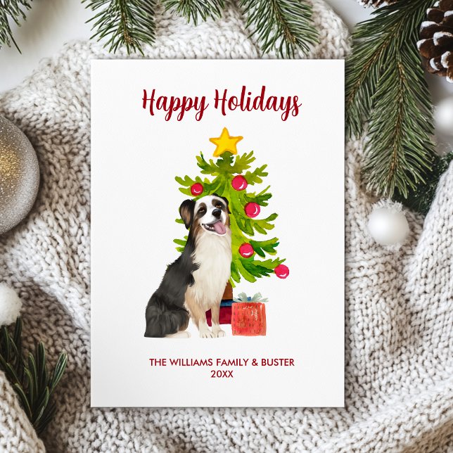 Australian Shepherd Dog Family Holiday Card (Creator Uploaded)