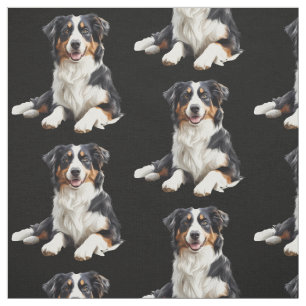 Australian Shepherd Dog Fun Animal Art Fabric