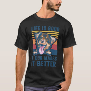 Australian Shepherd Dog Funny Dog Dad Mom Men Wom T-Shirt