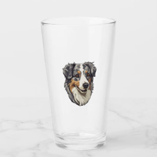 Australian shepherd Dog   Glass