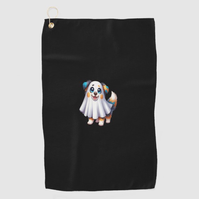 Australian Shepherd Dog Halloween Costume Party Gh Golf Towel (Front)