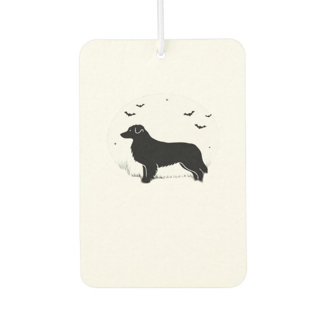 Australian Shepherd Dog � Halloween Moon Silhouett Air Freshener (Front)
