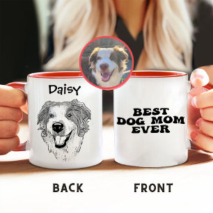 Australian Shepherd Dog Hand Drawing Personalized Mug