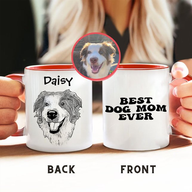 Australian Shepherd Dog Hand Drawing Personalized Mug (Creator Uploaded)