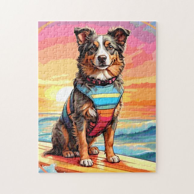 Australian Shepherd dog Jigsaw Puzzle (Vertical)