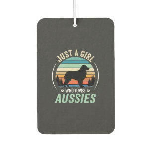 Australian Shepherd Dog Lover Retro Sunset Aussies Air Freshener