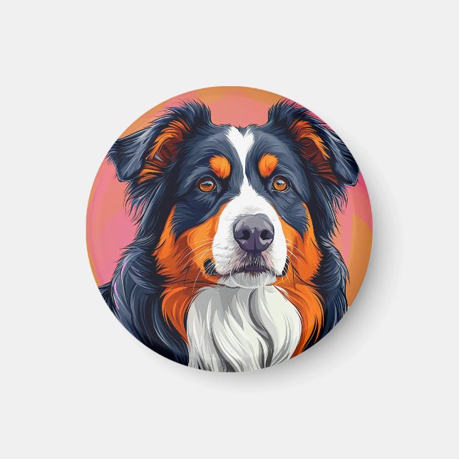 Australian Shepherd dog Magnet (Front)