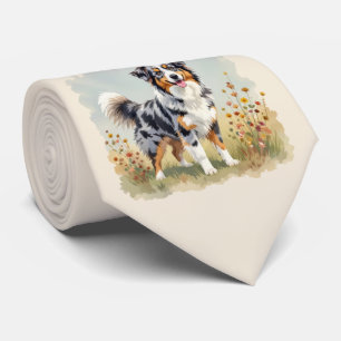 Australian Shepherd Dog Merle Long Tail Tie