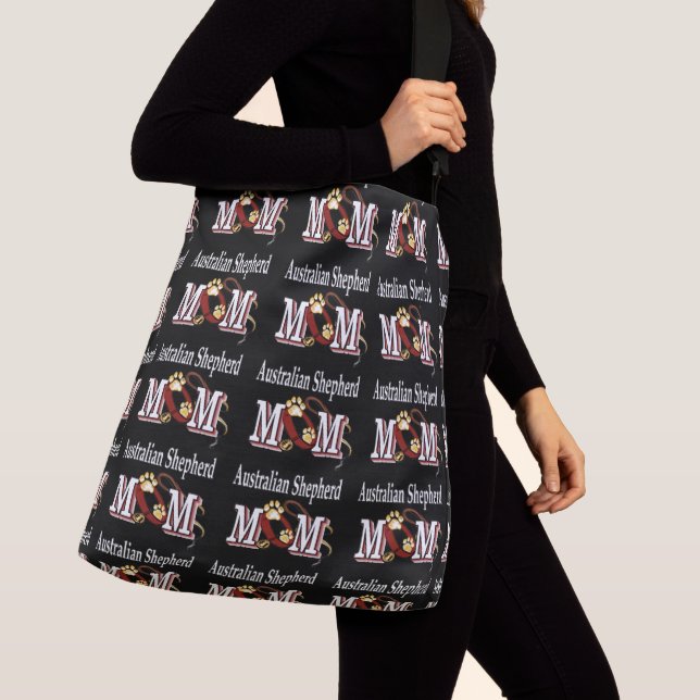 Australian Shepherd Dog MOM Crossbody Bag (Close Up)