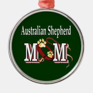 Australian Shepherd Dog MOM Metal Ornament