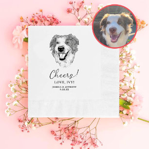 Australian Shepherd Dog Personalized Cheers Napkin