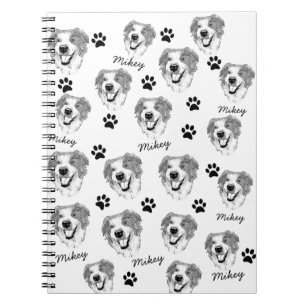 Australian Shepherd Dog Personalized Hand Drawing Notebook