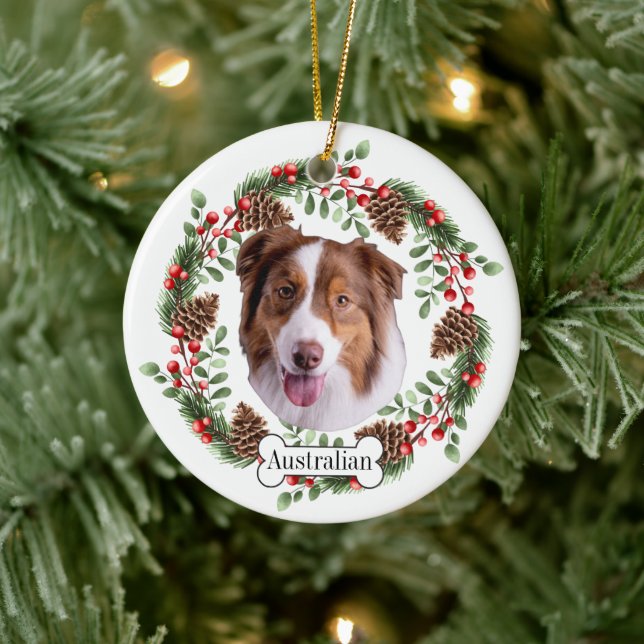 Australian Shepherd dog Personalized Pet Ornament (Tree)