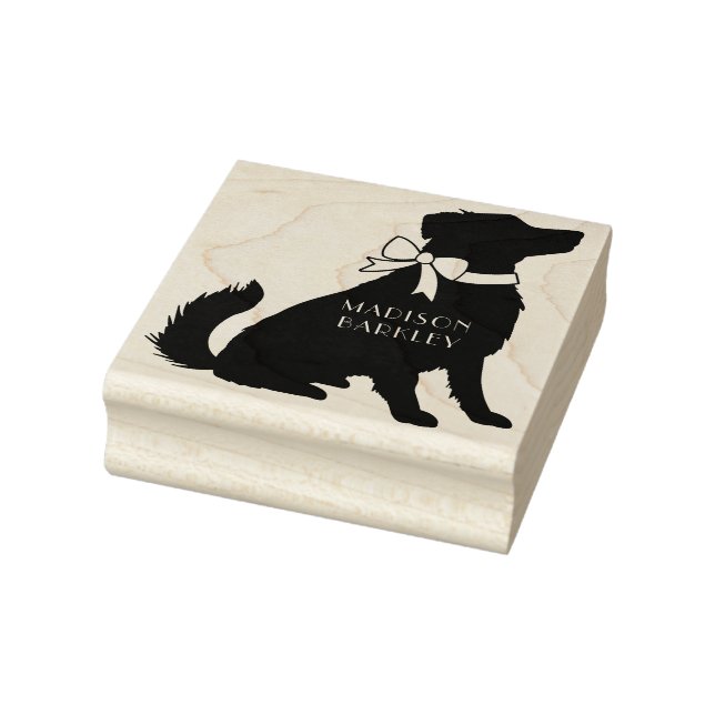 Australian Shepherd Dog Puppy Rubber Stamp (Stamp)