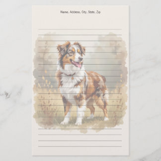 Australian Shepherd Dog Red Merle Aussie Stationery