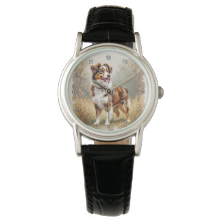 Australian Shepherd Dog Red Merle Aussie Watch