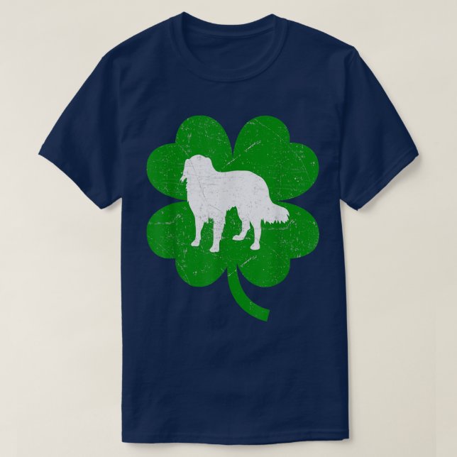 Australian Shepherd Dog Shamrock St Patrick's Day  T-Shirt (Design Front)