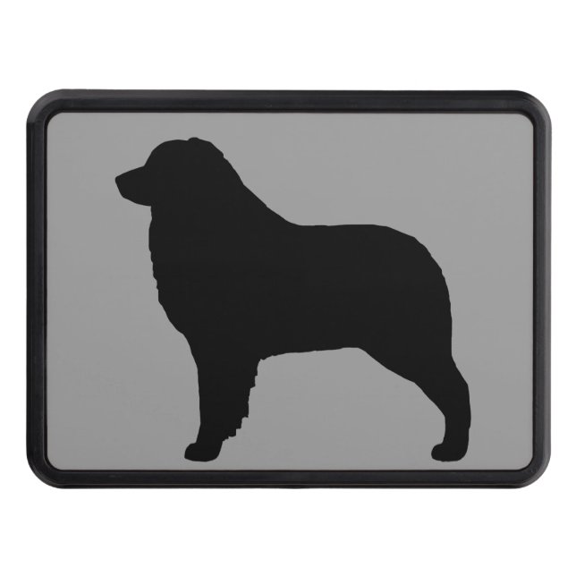 Australian Shepherd Dog Silhouette Trailer Hitch Cover (Front)