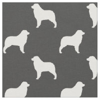 Australian Shepherd Dog Silhouettes Grey and White