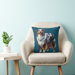 Australian Shepherd Dog Throw Pillow