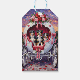 Australian Shepherd Dog Valentine's Day  Gift Tags