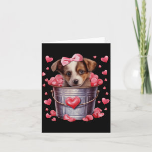 Australian Shepherd Dog Valentines Puppy Love Hear Card