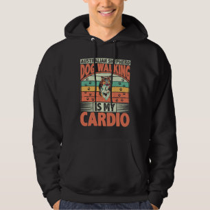 Australian Shepherd Dog Walking Is My Cardio Dog Hoodie