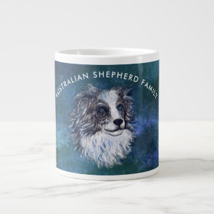 Australian shepherd drawing coffee mug