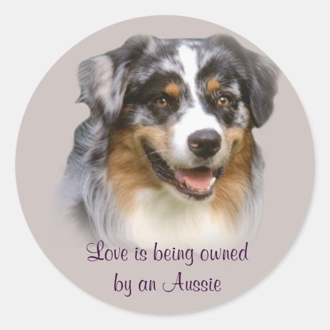 Australian Shepherd Fabulous Sticker (Front)